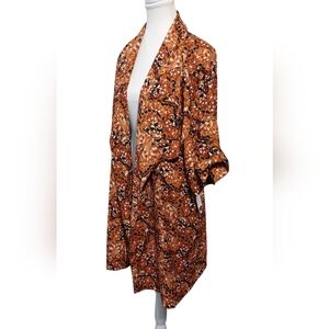 Alexia Admor Brown Kimono Style Duster with wide sleeves NWT Large